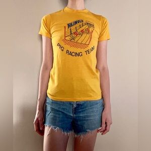 Vintage mustard yellow graphic tee